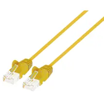 Patch Lead Cat6 Yellow 0.25m Thin