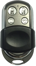 Wireless key fob transmitter, Premium metal style finish case, 4 button, Suits RFRC-STR2, RF3212E 