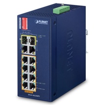 IP30 Industrial 8-Port 10/100TX + 2-Port Gigabit TP/SFP Combo Ethernet Switch 