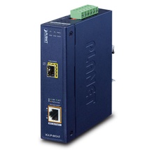 Industrial 1-Port 100/1000X SFP to 1-Port 10/100/1000T 802.3bt PoE++ Media Converter