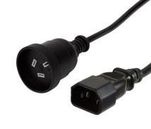 Power Cord 3 Pin to IEC14, 15cm