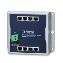 Planet Industrial 8-Port 10/100/1000T Wall-mount Switch (-10~60 degrees C)